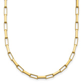 14K Polished Fancy Box Links 17in Necklace