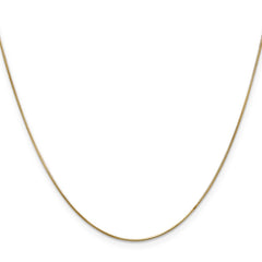 14K 22 inch .65mm Round Snake with Lobster Clasp Chain