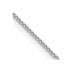 14K White Gold 26 inch .9mm Box with Lobster Clasp Chain