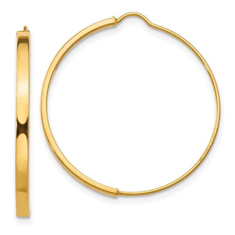 14k 1.75x27mm Wire Hoop Earrings