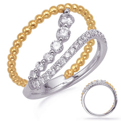Yellow & White Gold Diamond Fashion Ring