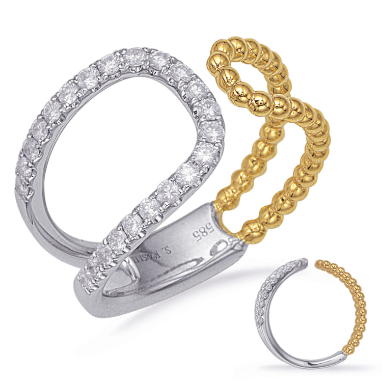 Yellow & White Gold Diamond Fashion Ring