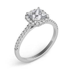 White Gold Halo Engagement Ring