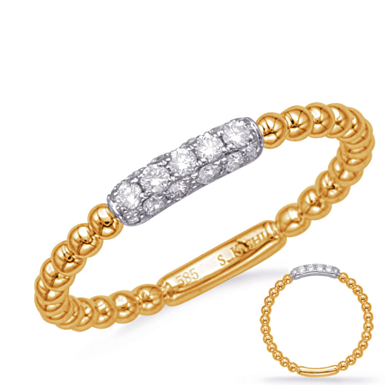 Yellow & White Gold Diamond Fashion Ring