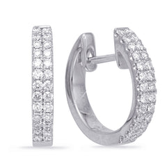 White Gold Huggie Earring