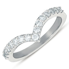 White Gold Curved Band