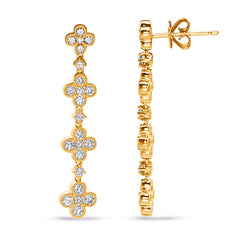 Yellow Gold Diamond Earring