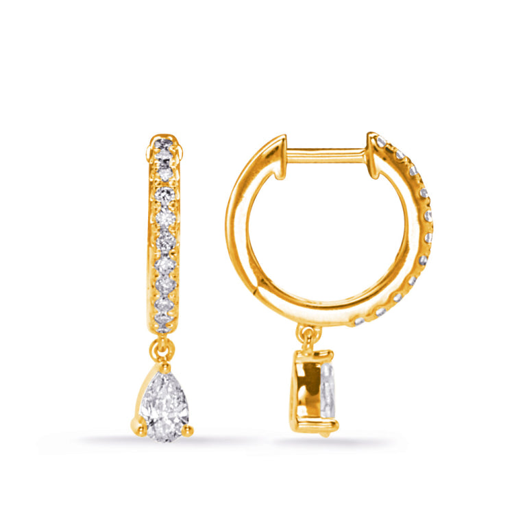 Yellow Gold Diamond Earring