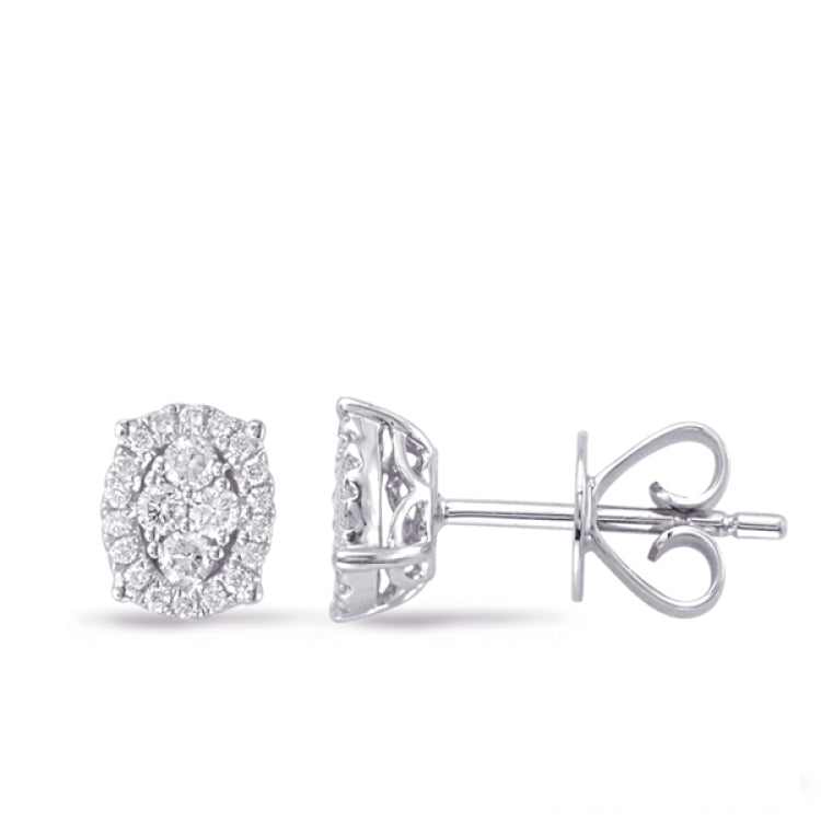 White Gold Diamond Earring