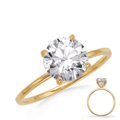 Yellow & White Gold Engagement Ring .50c