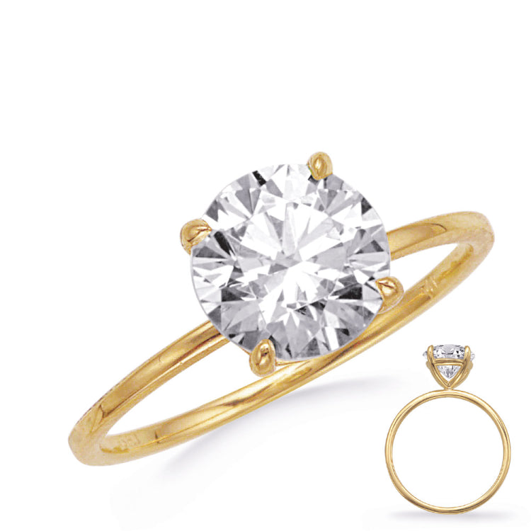 Yellow & White Gold Engagement Ring .50c