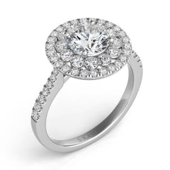 White Gold Halo Engagement Ring