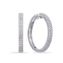 White Gold Diamond Earring