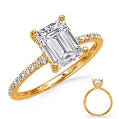 Yellwo Gold Engagement Ring