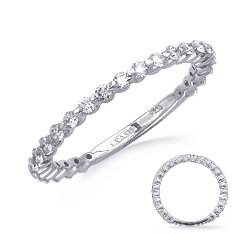 14 KT Rounds Shape White Gold Wedding Band