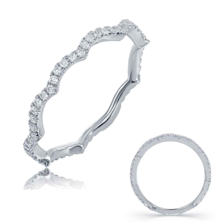 14 KT Rounds Shape White Gold Wedding Band