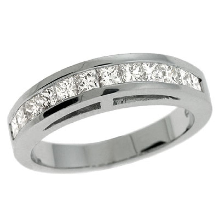 14 KT Princess Shape Diamond Band