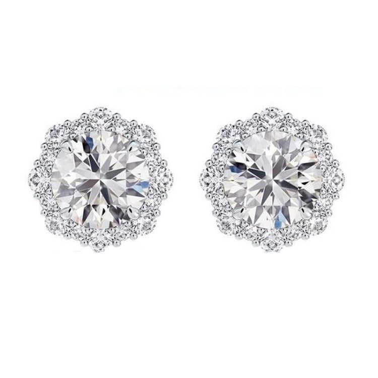 14 KT Rounds Shape White Gold Earring Jackets .25ct  Each