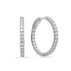 14 KT Rounds Shape White Gold Diamond Earring
