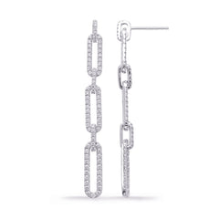 14 KT Rounds Shape White Gold Diamond Earring