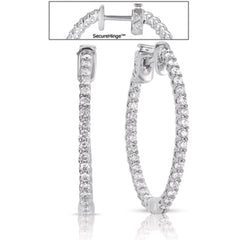 14 KT Rounds Shape 1.25 Inch Securehinge Hoop Earring