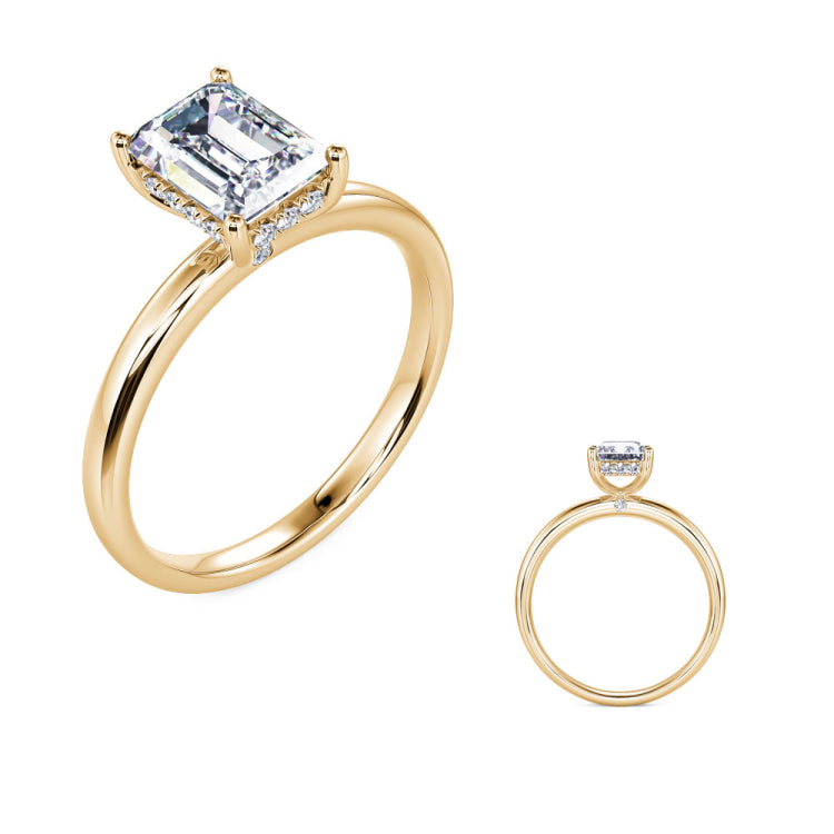 14 KT Rounds Shape Yellow & White Gold  Engagement Ring