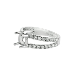 14 KT Rounds Shape White Gold Engagement Ring