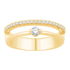 14 KT Rounds Shape Yellow Gold Diamond Ring